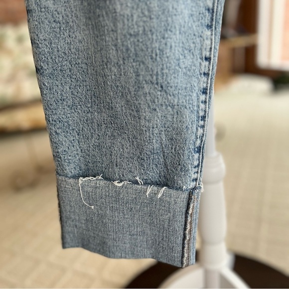 NWT Banana Republic Factory Jeans Cropped Blue Relaxed 29/8 Cuffed Stonewash - Picture 9 of 17